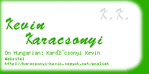 kevin karacsonyi business card